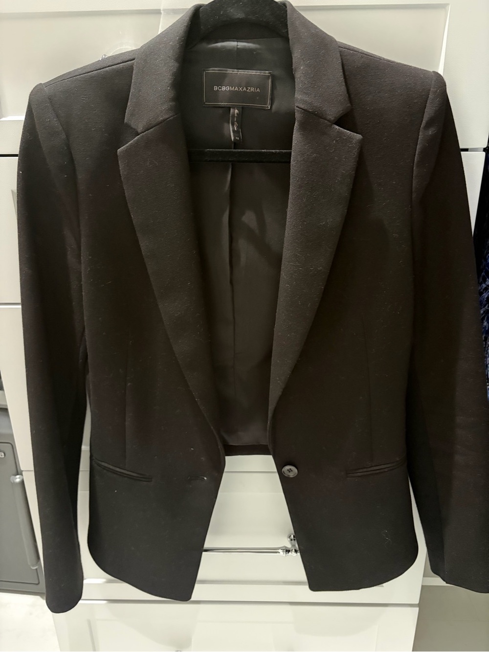 BCBGMaxAzria Black Classic Notch Lapel Blazer